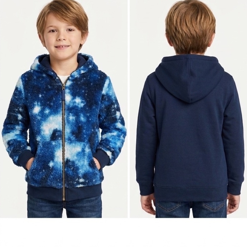 Reversible Fleece Kids Hoodie